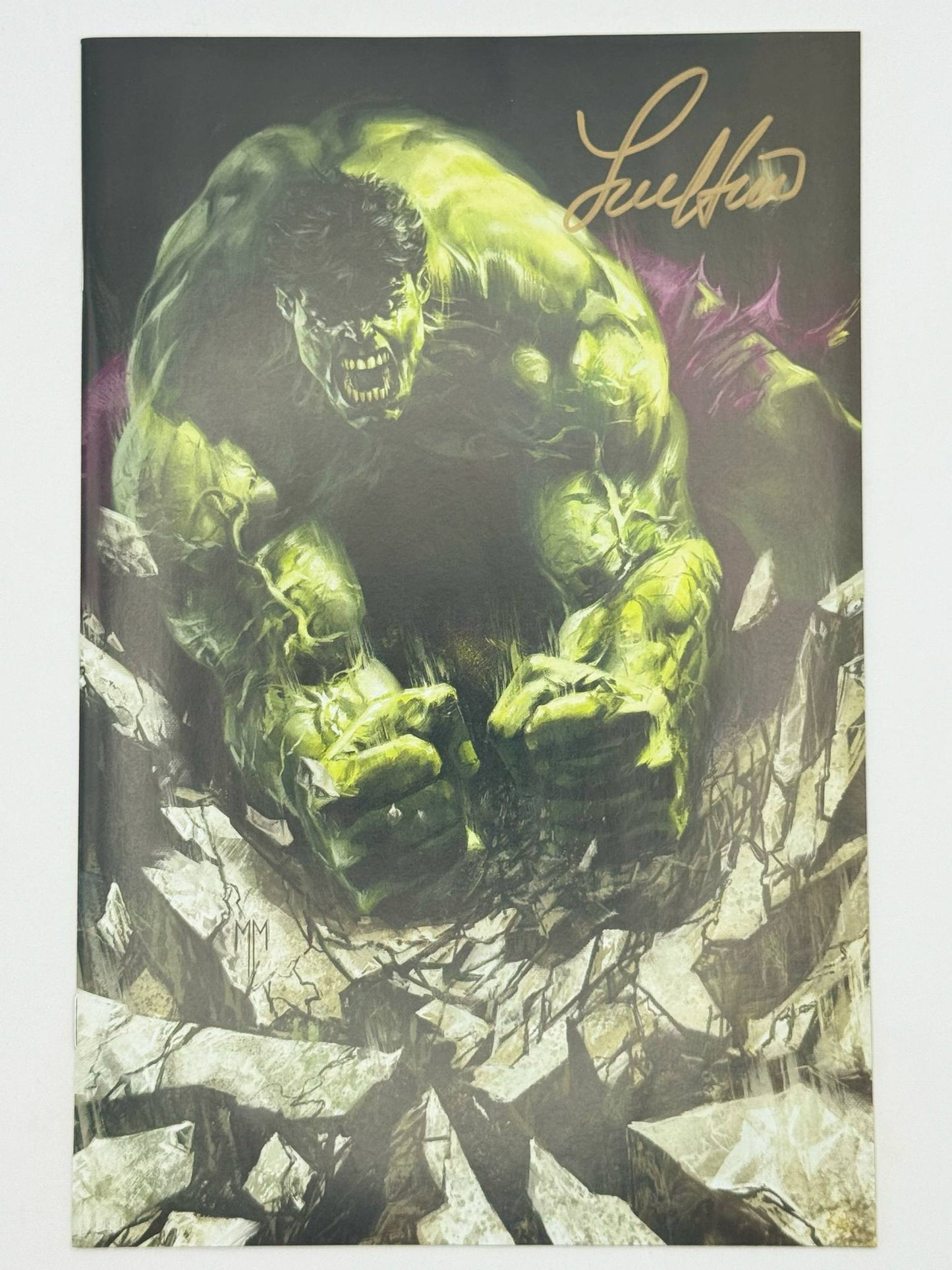 LOU FERRIGNO Signed HULK #1 VIRGIN MIGUEL MERCADO w/ COA