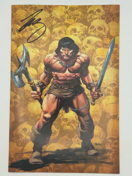 CONAN: THE BARBARIAN #1 VIRGIN DAN PANOSIAN SIGNED by JIM ZUB + COA