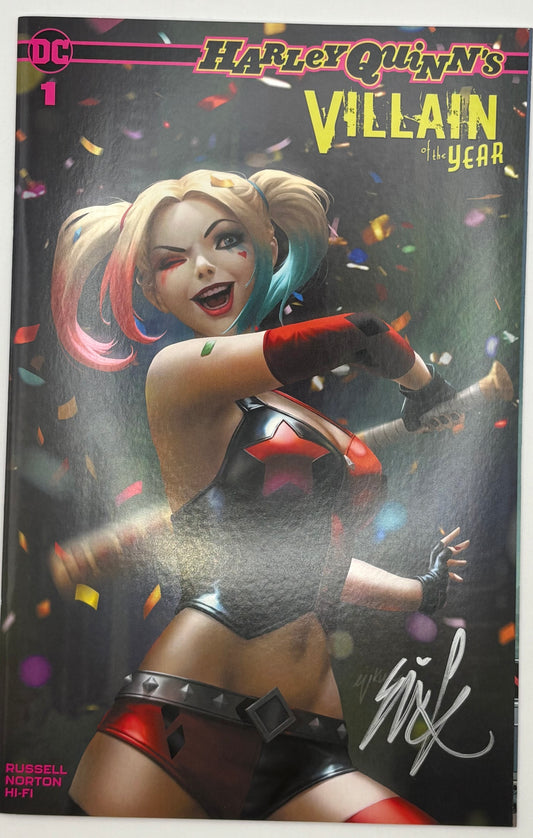 HARLEY QUINN VILLAIN OF THE YEAR #1 SIGNED Ejikure Exclusive Var w/COA IN STOCK
