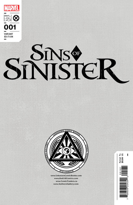 Sins Of Sinister #1 Unknown Comics Kaare Andrews Exclusive Virgin Var (01/25/2023)