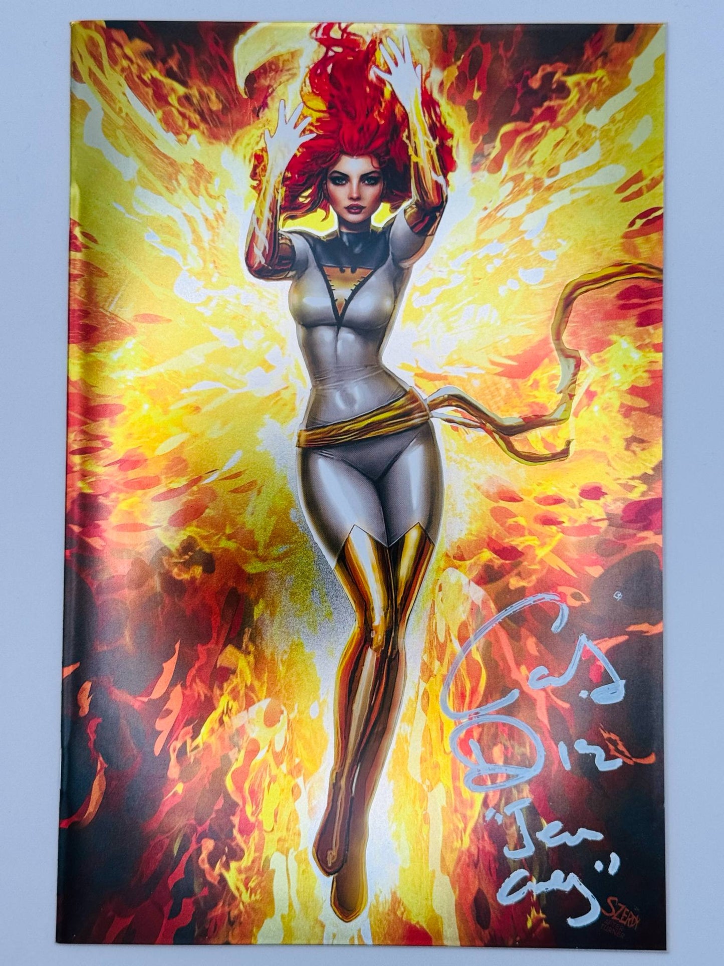 FOIL PHOENIX #3 SIGNED Catherine Disher (Jean Grey) | Nathan Szerdy Virgin Var