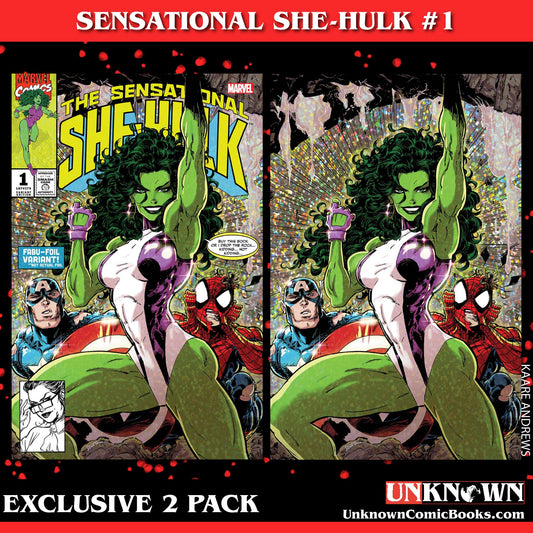 [2 Pack] Sensational She-Hulk #1 Unknown Comics Kaare Andrews Exclusive Var (10/18/2023)