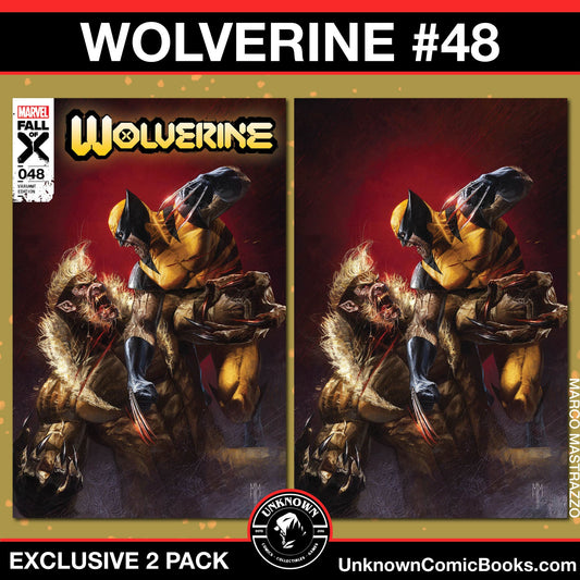[2 Pack] Wolverine #48 Unknown Comics Marco Mastrazzo Exclusive Var (04/24/2024)