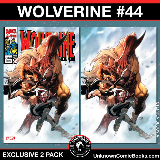 [2 Pack] Wolverine 44 Unknown Comics Stephen Segovia Exclusive Var (02/28/2024)