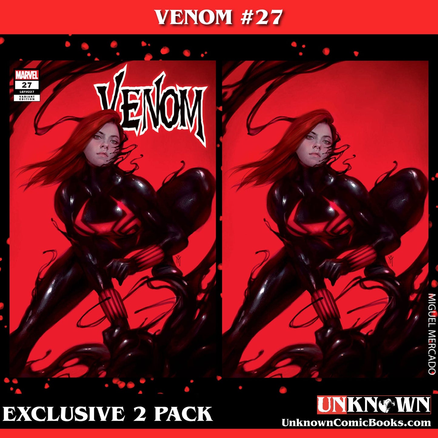 [2 Pack] Venom #27 Unknown Comics Miguel Mercado Exclusive Var (11/01/2023) (12/27/2023)