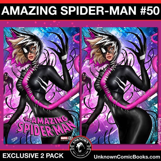 [2 Pack] Amazing Spider-Man #50 Unknown Comics Nathan Szerdy Exclusive Var (05/22/2024)