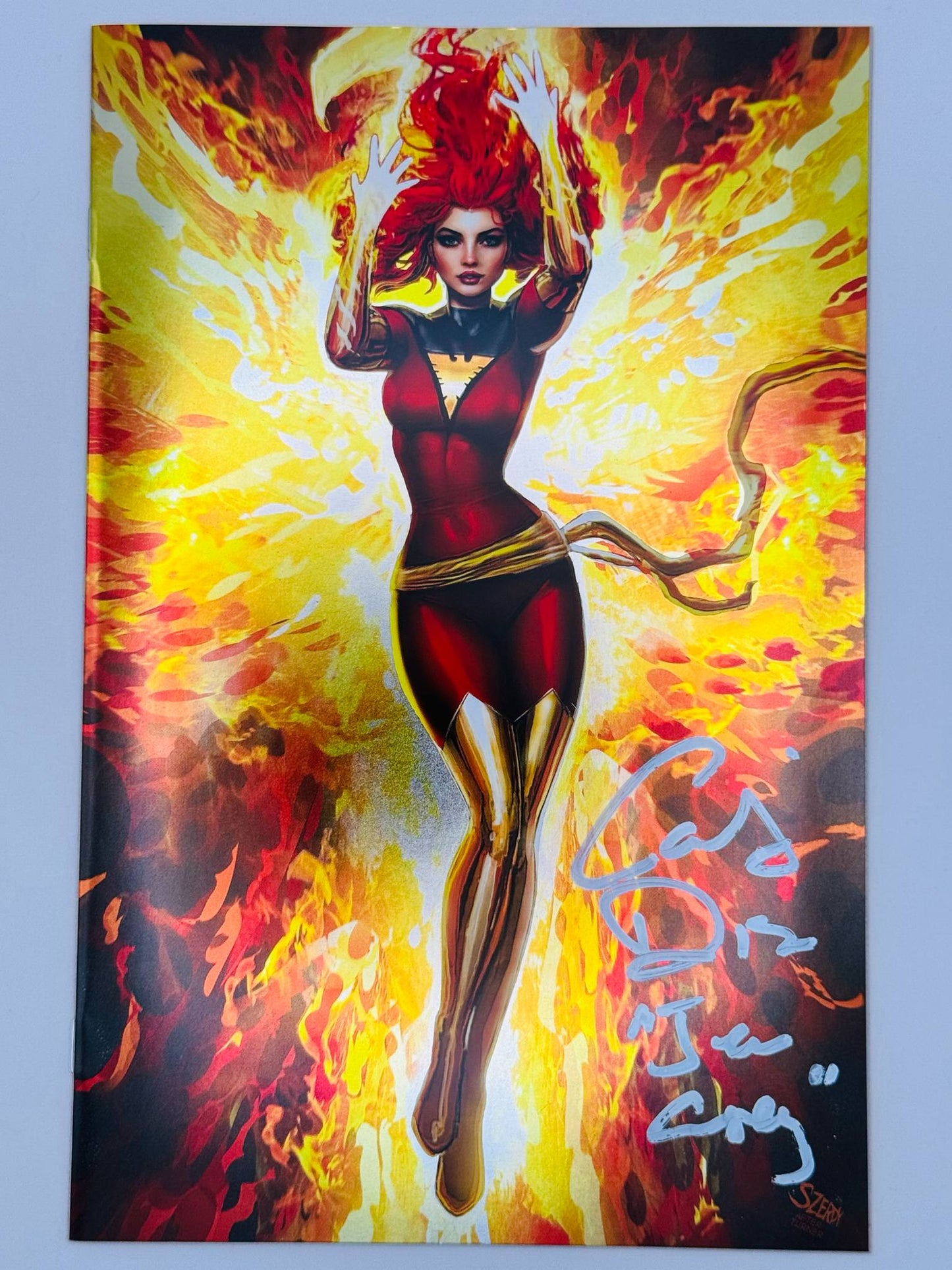 FOIL PHOENIX #4 SIGNED Catherine Disher (Jean Grey) | Nathan Szerdy Virgin Var