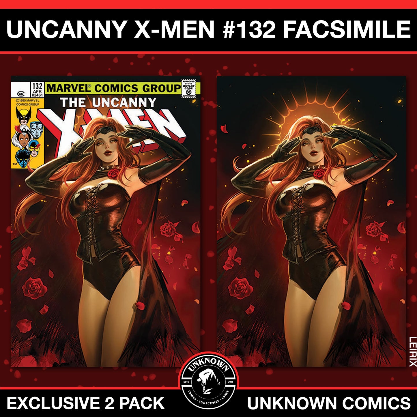 [2 PACK] Uncanny X-men #132 Facsimile Unknown Comics Exclusive Leirix Var (02/19/2025)