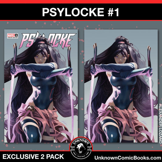 [2 PACK] PSYLOCKE #1 UNKNOWN COMICS ALEXANDER LOZANO EXCLUSIVE VAR (11/13/2024)