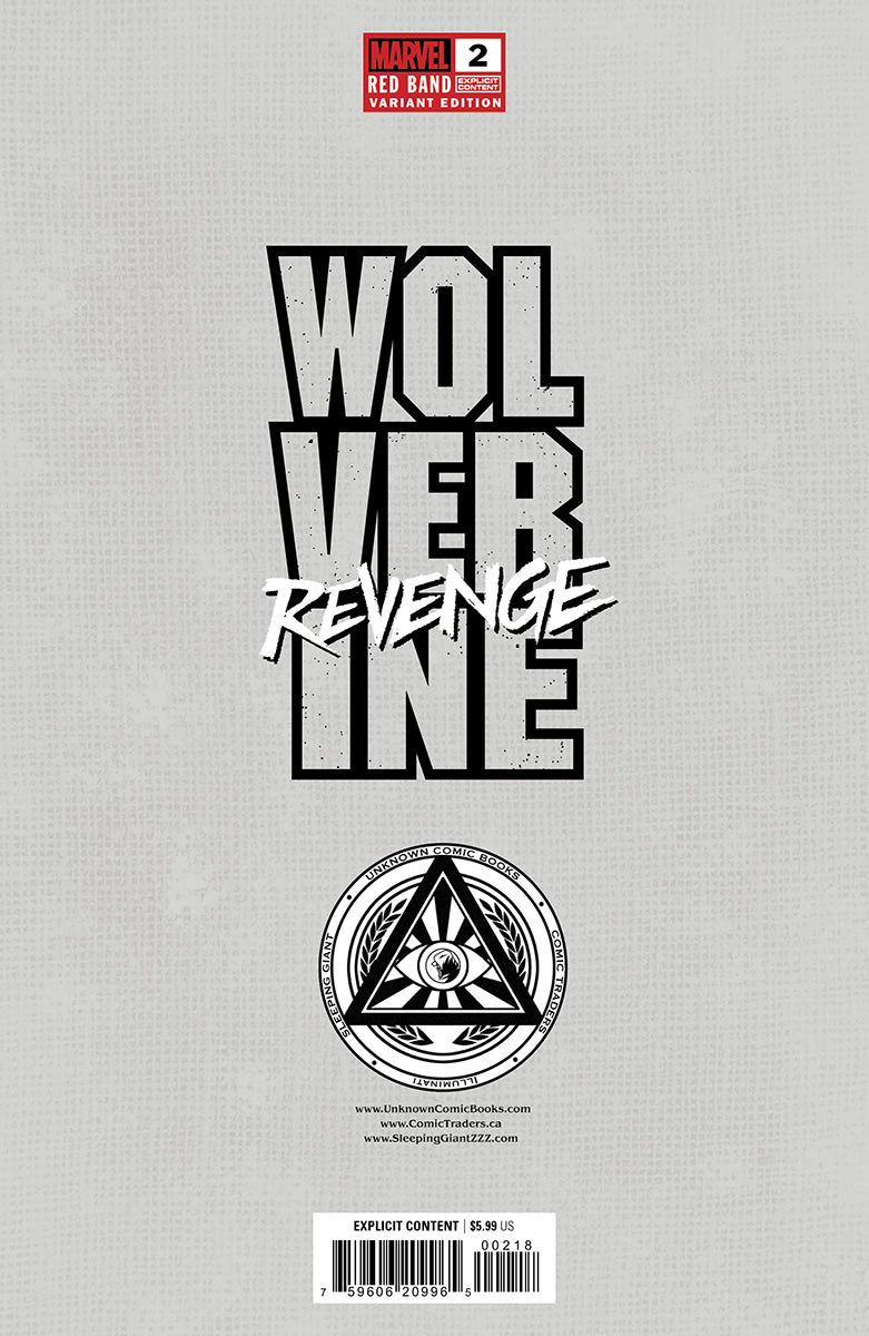 [SIGNED BY KIRKHAM W/ COA] WOLVERINE REVENGE #2 RED BAND TYLER KIRKHAM AFTER JIM LEE HOMAGE VAR [INST]