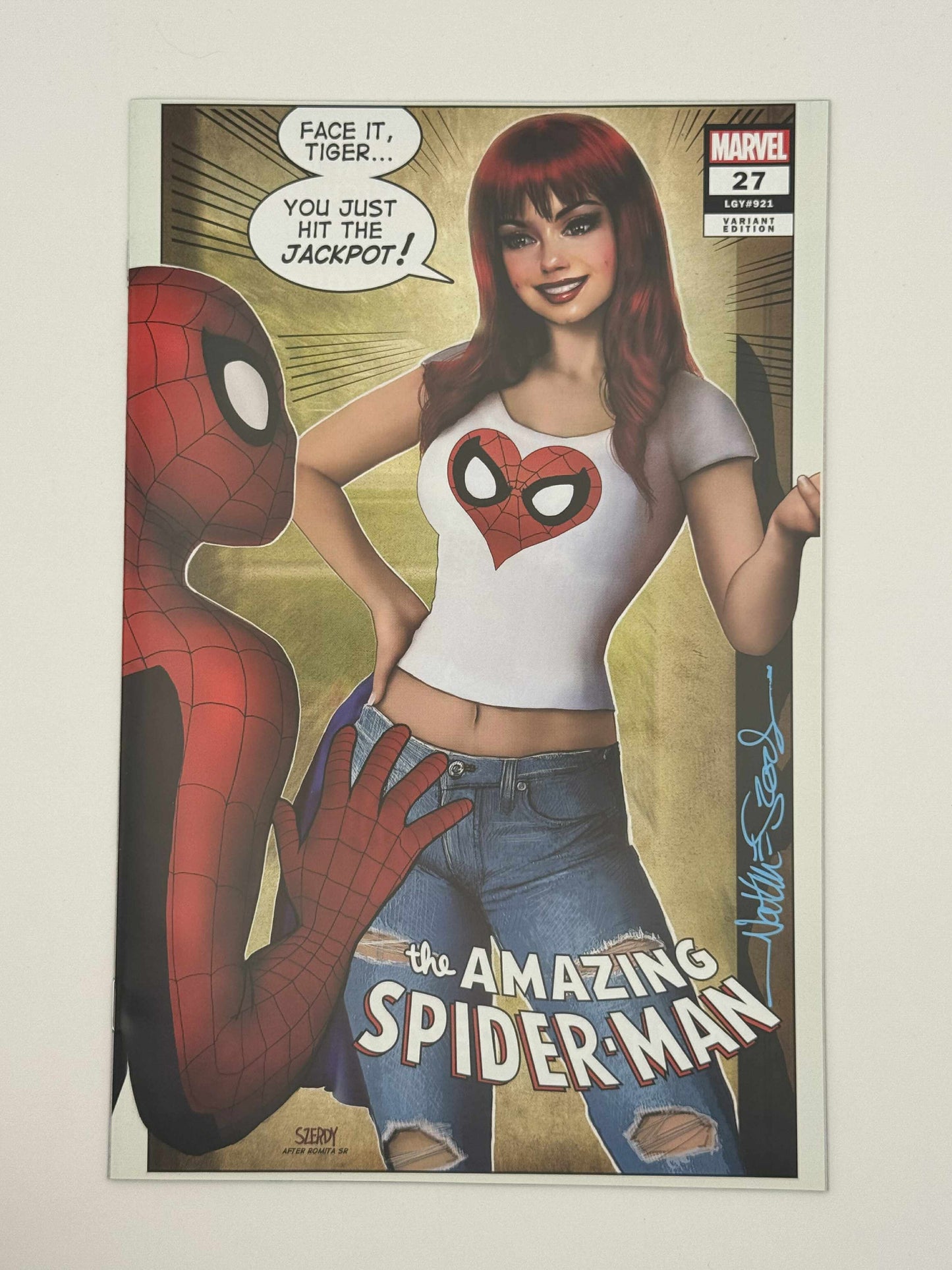 [Signed by Nathan Szerdy] AMAZING SPIDER-MAN #27 SIGNED Nathan Szerdy Variant IN STOCK