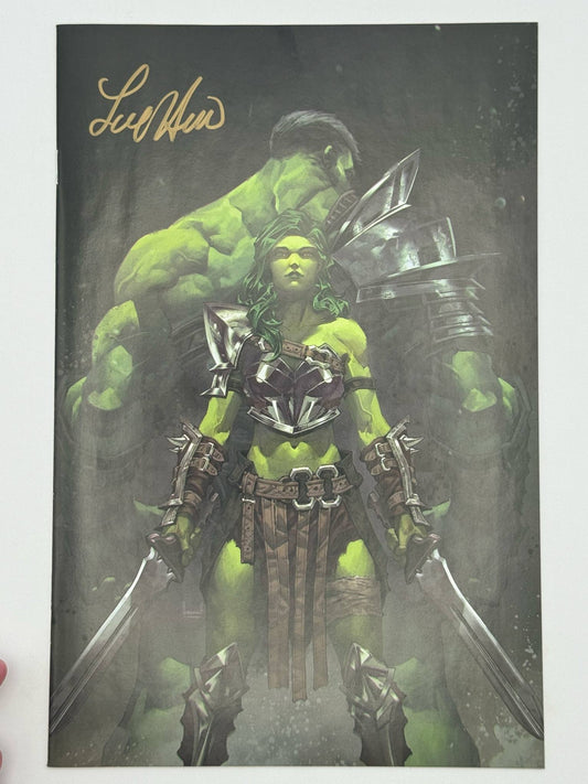 LOU FERRIGNO Signed HULK #4 VIRGIN KAEL NGU w/ COA