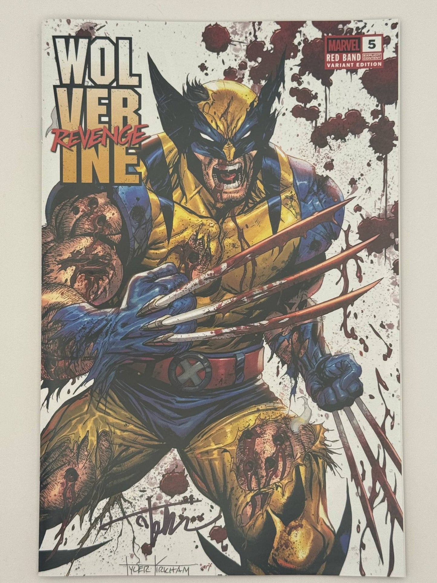 [Signed by Tyler Kirkham] Wolverine Revenge #5 Red Band Unknown Comics Exclusive Tyler Kirkham Var [Polybagged] Explicit Content [IN STOCK]