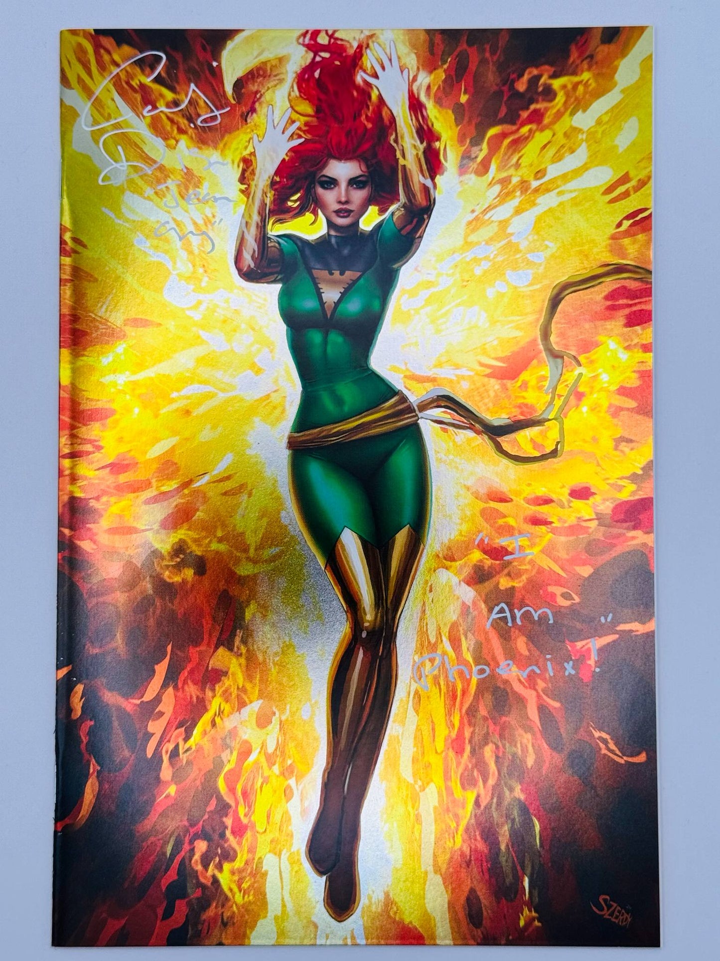FOIL PHOENIX #1 SIGNED Catherine Disher (Jean Grey) | Nathan Szerdy Virgin Var
