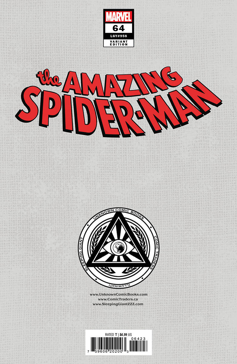 [2 Pack] Amazing Spider-Man #63-#64 Unknown Comics Kaare Andrews Connecting Covers Exclusive Virgin Var (12/25/2024)