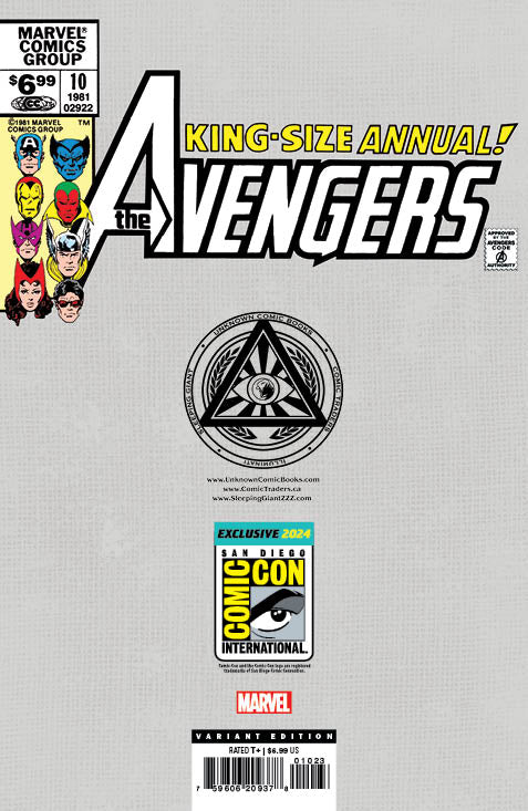 [Signed by Nathan Szerdy] [FOIL] AVENGERS ANNUAL #10 UNKNOWN COMICS NATHAN SZERDY EXCLUSIVE VAR FACSIMILE VIRGIN SDCC 2024 EDITION [IN STOCK]