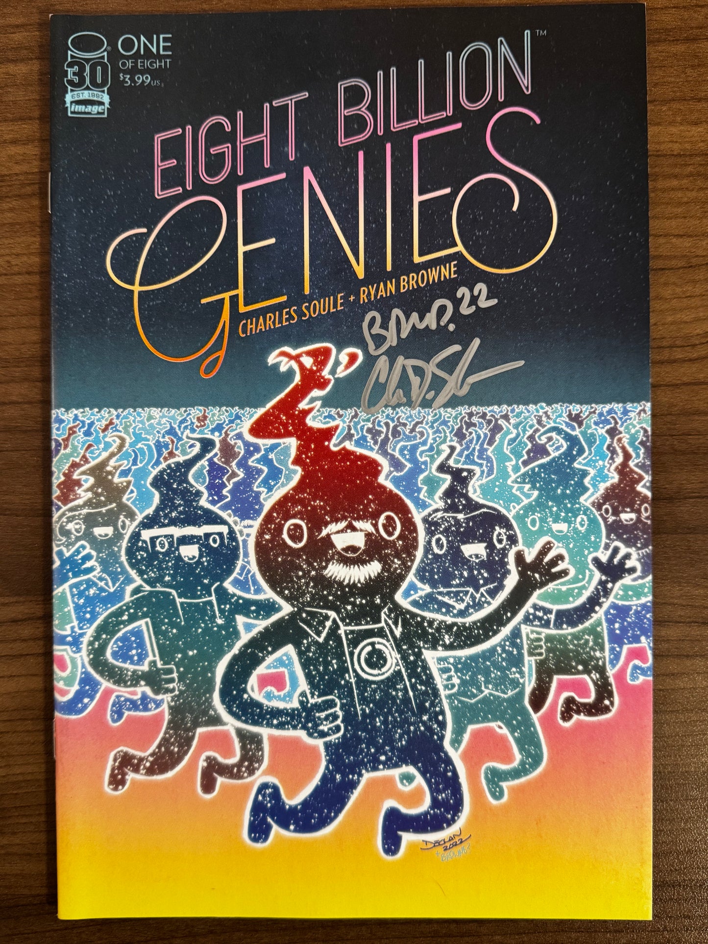 [SIGNED W/ COA] Eight Billion Genies #1 Declan Var Double Signed Soule | Browne 1st Print [IN STOCK]
