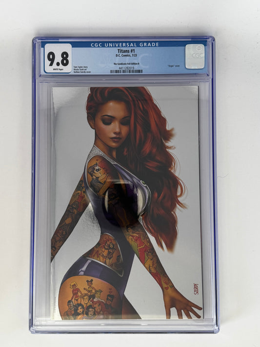 TITANS #1 [FOIL] NATHAN SZERDY EXCLUSIVE VAR CGC 9.8 BLUE LABEL [IN STOCK]