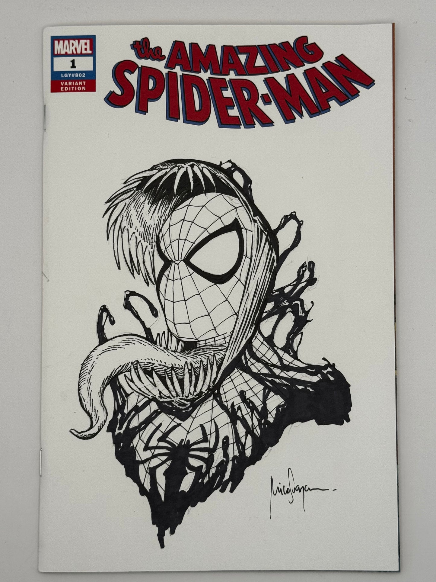 [SKETCH] MICO SUAYAN AMAZING SPIDER-MAN #1 BLANK VAR 2018 [IN STOCK]