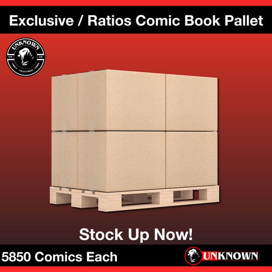 PALLET OF EXCLUSIVE COMIC BOOKS [5850] [5000 EXCLUSIVE COMICS][850 RATIOS]