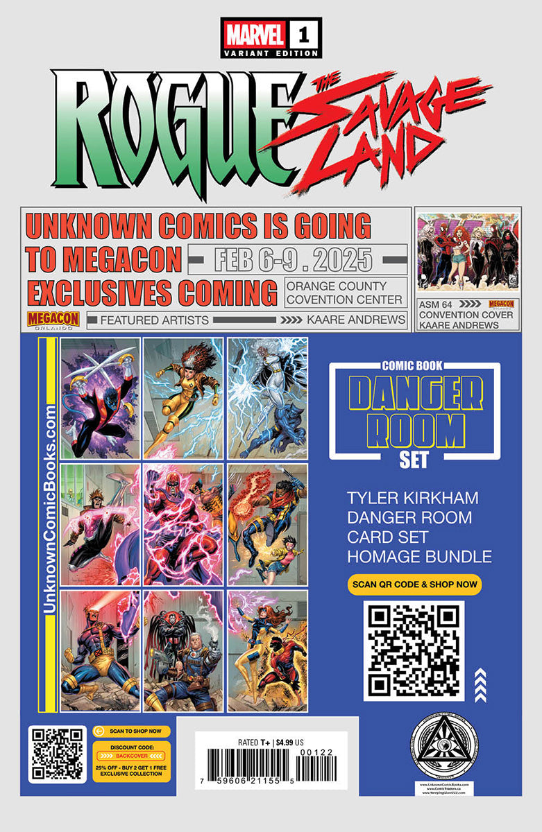 [2 PACK] Rogue: The Savage Land #1 Unknown Comics Nathan Szerdy Exclusive Var (01/15/2025)