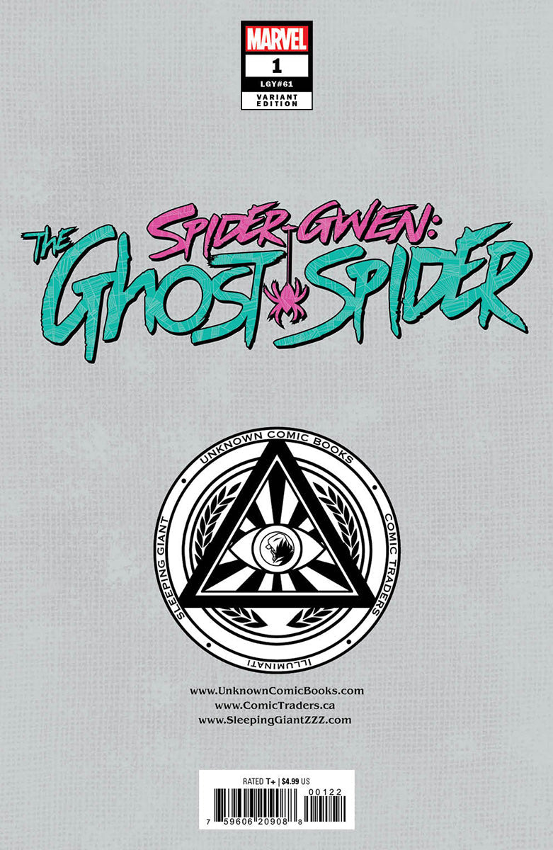 [Signed by Nathan Szerdy] SPIDER-GWEN: THE GHOST-SPIDER #1 UNKNOWN COMICS NATHAN SZERDY EXCLUSIVE VAR [IN STOCK]