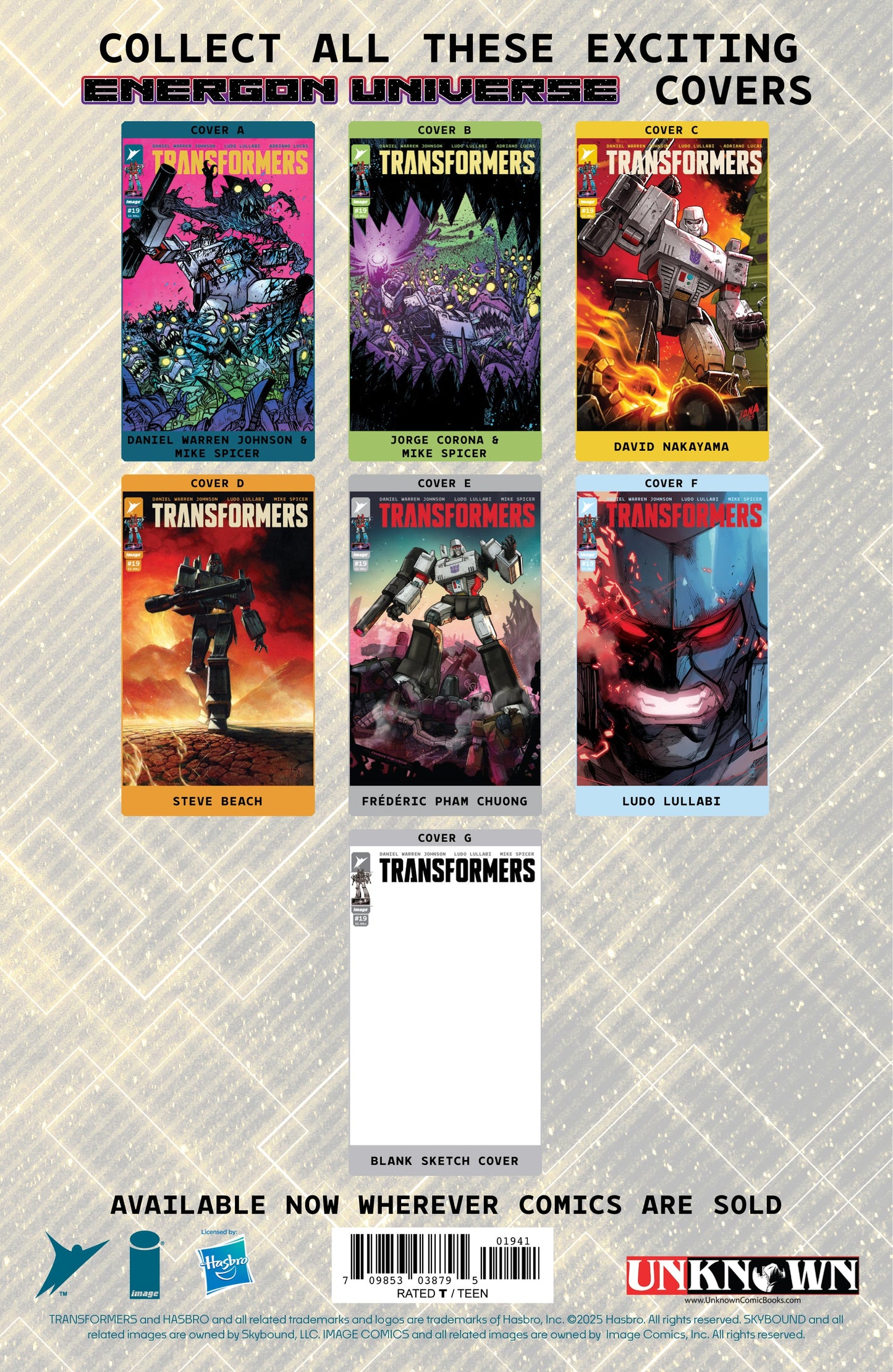 Transformers #19 Unknown Comic Chad Hardin Exclusive Virgin Var (04/16/2025)